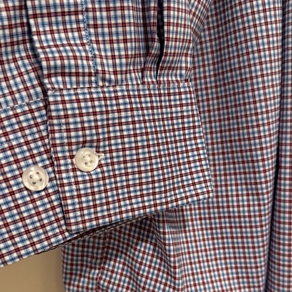Synergy Performance Red and Blue Checkered Men's Shirt - Picture 3 of 7